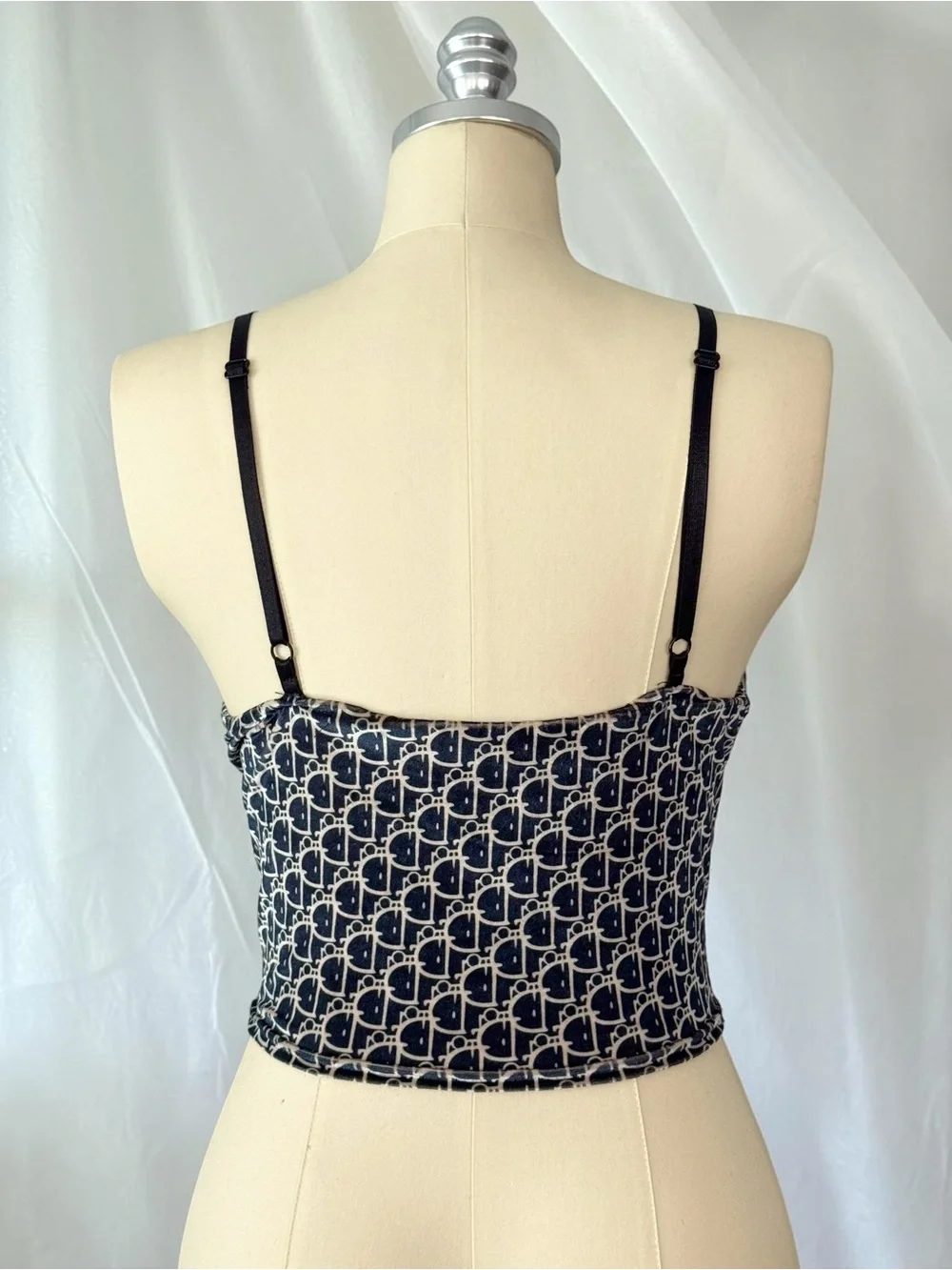 Navy and Off White D Monogram Tank Top - Picture 2 of 3